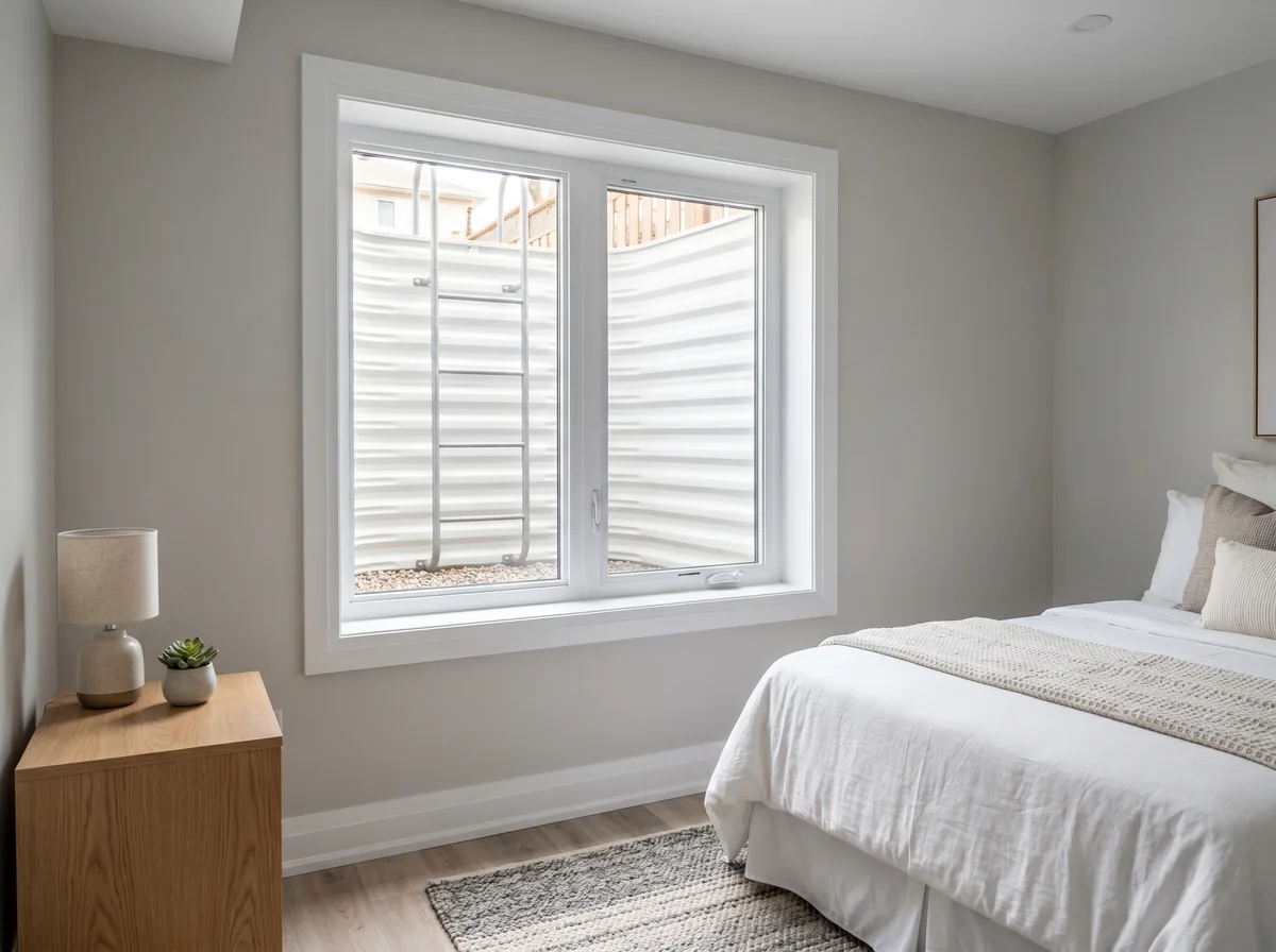 Contractor installing a code compliant egress window