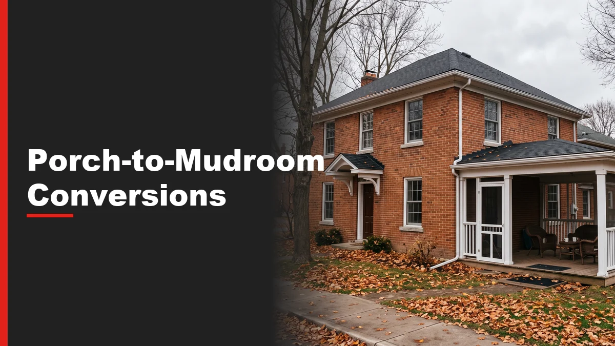 Converting an Open-Air Porch into a Mudroom: The 4-Foot Frost Rule
